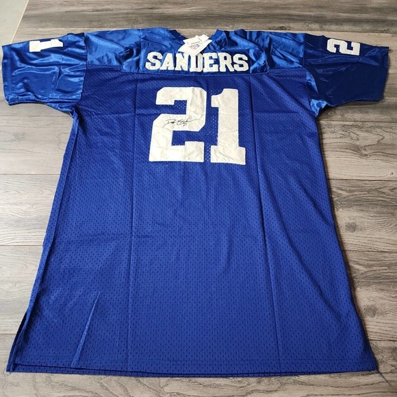 Mitchell & Ness Throwback NWT Jersey #21 Sanders Dallas Cowboys Size 58 4XL - Picture 4 of 5